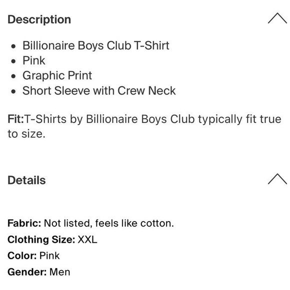 BIG & TALL Billionaire Boys Club Graphic Print TShirt Pink Size XXL GUC - Picture 4 of 7